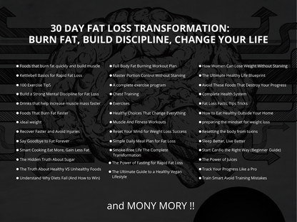 30 Day Fat Loss Challenge + 12 Bonus Ebooks